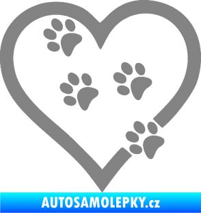 Samolepka Tlapky love 006 levá šedá