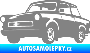 Samolepka Trabant karikatura levá šedá