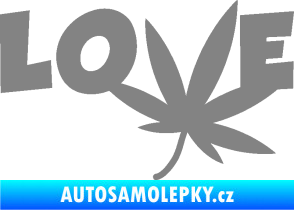 Samolepka Travka 005 love šedá