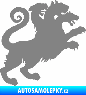 Samolepka Trojhlavý pes kerberos 002 pravá šedá