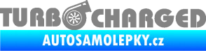 Samolepka Turbo charged nápis šedá