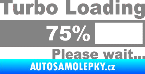 Samolepka Turbo loading šedá