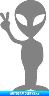 Samolepka UFO 005 levá šedá