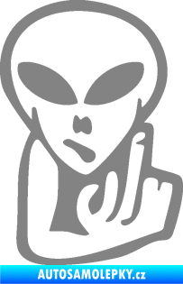 Samolepka UFO 008 pravá šedá