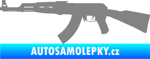 Samolepka Útočná puška AK 47 levá šedá