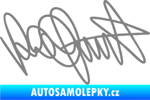 Samolepka Valentino Rossi podpis šedá
