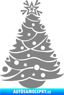 Samolepka Vánoční stromeček 002 šedá