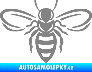 Samolepka Včela 002 šedá