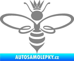 Samolepka Včela 004 královna šedá