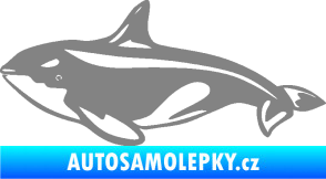 Samolepka Velryba 004 levá šedá