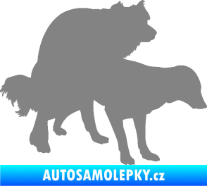 Samolepka Veselí pejsci pravá šedá