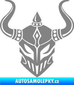 Samolepka Vikingská helma šedá