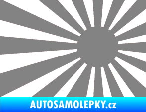 Samolepka Vlajka Japonsko 002 pravá JDM šedá