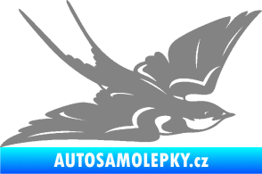 Samolepka Vlaštovka 002 pravá šedá