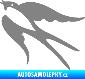Samolepka Vlaštovka 003 levá šedá