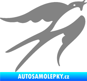 Samolepka Vlaštovka 003 pravá šedá