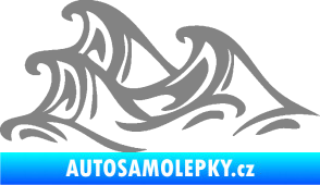 Samolepka Vlny 005 levá moře šedá