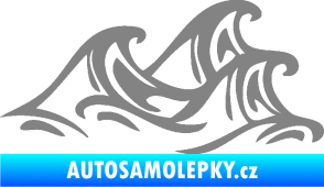 Samolepka Vlny 005 pravá moře šedá