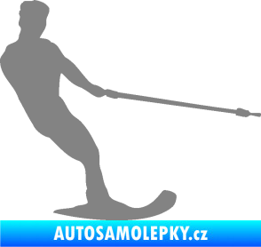 Samolepka Vodní lyže 003 pravá šedá