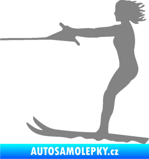 Samolepka Vodní lyže 002 levá šedá