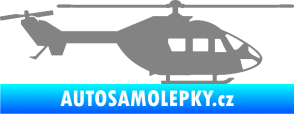 Samolepka Vrtulník 001 pravá helikoptéra šedá