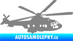 Samolepka Vrtulník 003 pravá helikoptéra šedá