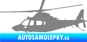 Samolepka Vrtulník 004 levá helikoptéra šedá
