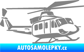 Samolepka Vrtulník 010 pravá helikoptéra šedá