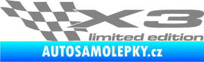Samolepka X3 limited edition levá šedá