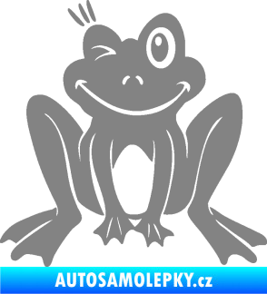 Samolepka Žába 010 levá mrkající šedá