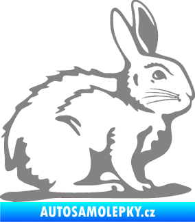 Samolepka Zajíček 001 pravá šedá