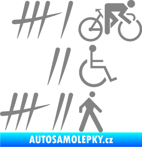 Samolepka Zářezy 001 pravá šedá