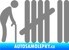 Samolepka Zářezy 005  šedá