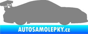 Samolepka Závodní auto 001 pravá šedá