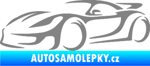 Samolepka Závodní auto 002 levá šedá