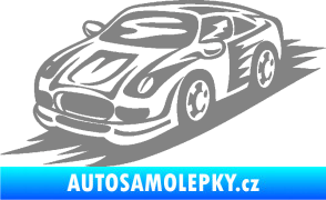 Samolepka Závodní auto 006 levá šedá