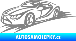 Samolepka Závodní auto 007 levá šedá