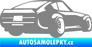 Samolepka Závodní auto 009 pravá šedá