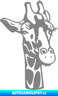 Samolepka Žirafa 001 pravá šedá