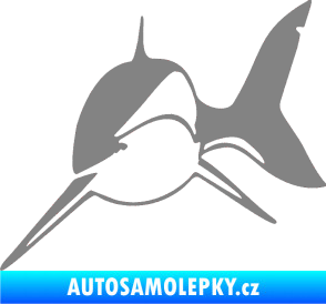 Samolepka Žralok 004 levá šedá