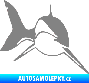 Samolepka Žralok 004 pravá šedá