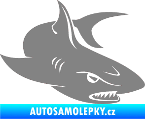 Samolepka Žralok 012 pravá šedá