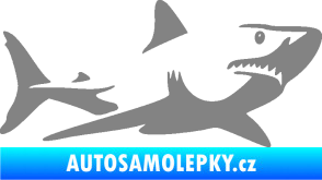 Samolepka Žralok 015 pravá šedá