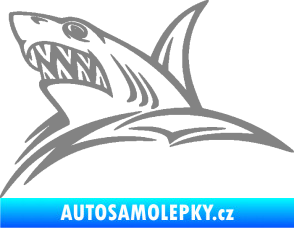 Samolepka Žralok 020 levá v moři šedá