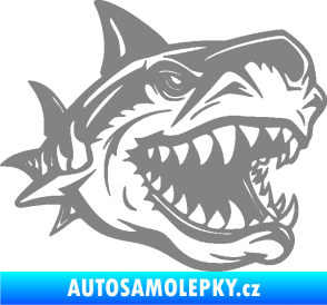 Samolepka Žralok 021 pravá šedá