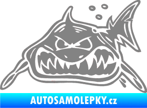 Samolepka Žralok levá šedá