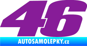 Samolepka 46 Valentino Rossi jednobarevná fialová