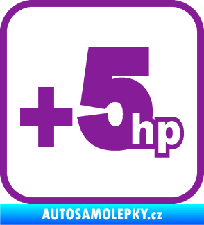 Samolepka +5hp 002 fialová