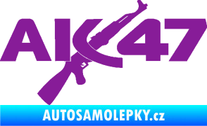 Samolepka AK 47 fialová