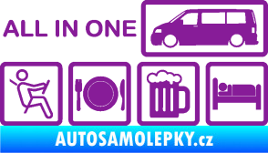 Samolepka All in one 003 nápis multifunkční vůz fialová